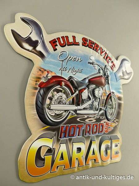 Blechschild Hot Rod Garage - 33x40 cm