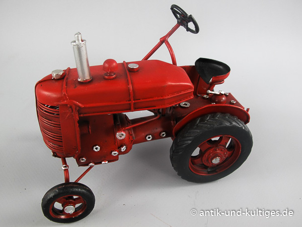 Traktor rot Blechmodell - 17 cm