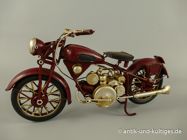 Motorrad rot Blechmodell - 29 cm