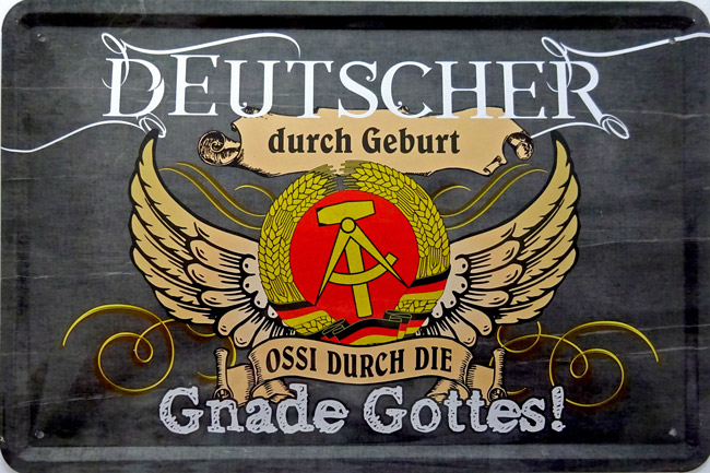 Blechschild Deutscher durch Geburt - 20x30 cm