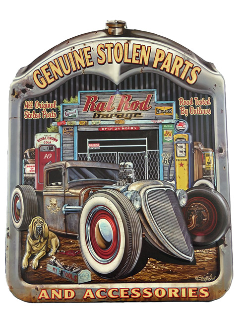 Blechschild Rat Rod - 36x46 cm