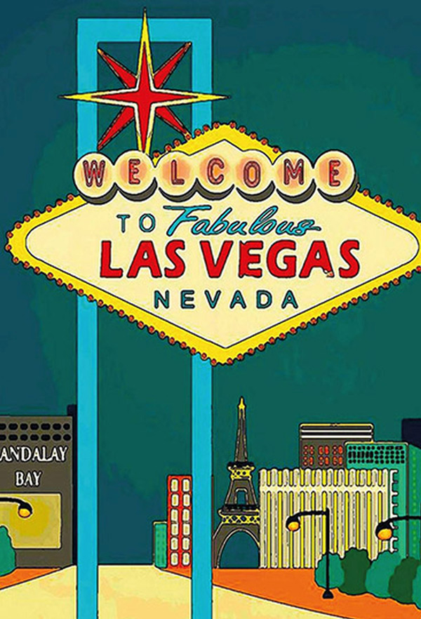 Blechschild Welcome to Fabulous Las Vegas - 20x30 cm