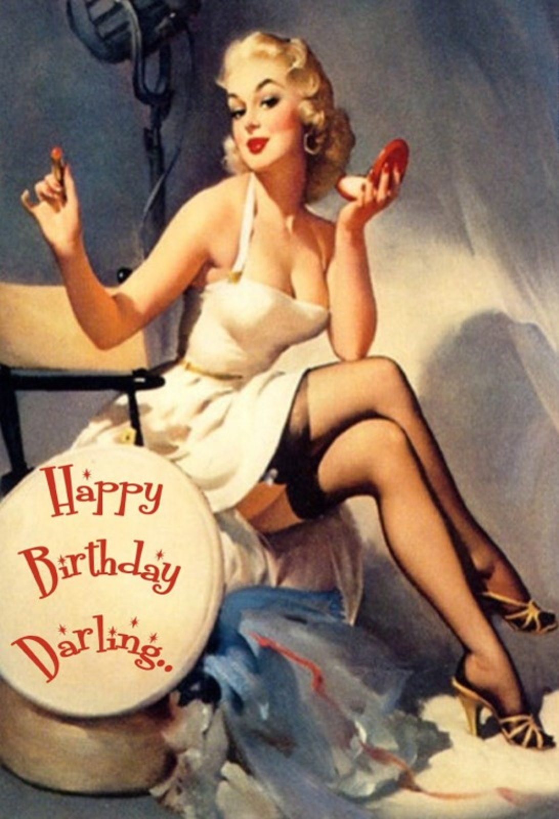Blechschild „Pin Up Girl Happy Birthday“ – Retro Geburtstagsdeko & originelle Geschenkidee – 20x30 cm
