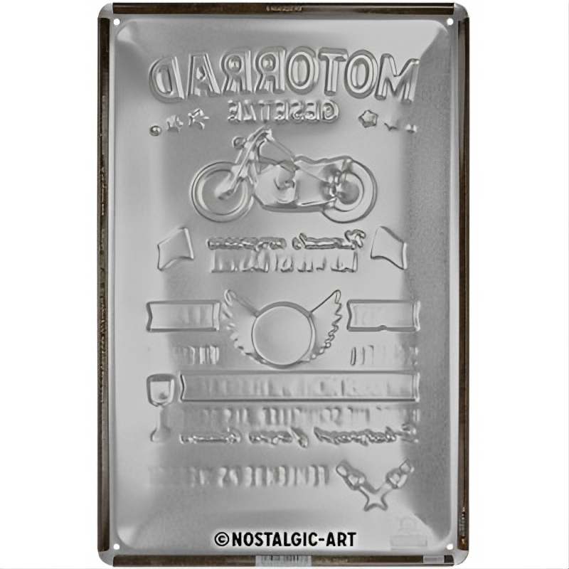 Blechschild Motorrad Gesetze – Must-have für Biker & Motorradfans – 20x30 cm