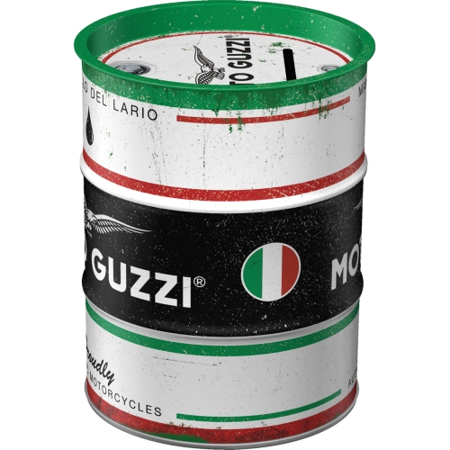 Moto Guzzi Spardose Ölfass Italian Motorcycle Oil - Nostalgic-Art - Ø 9,3 cm x 11,7 cm