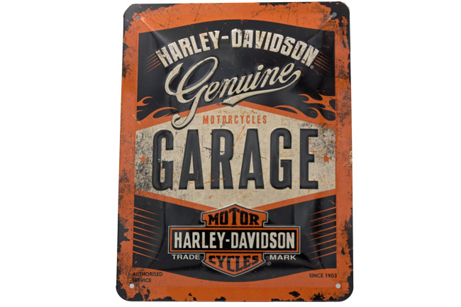 Harley-Davidson Blechschild Garage - Nostalgic-Art - 15x20 cm