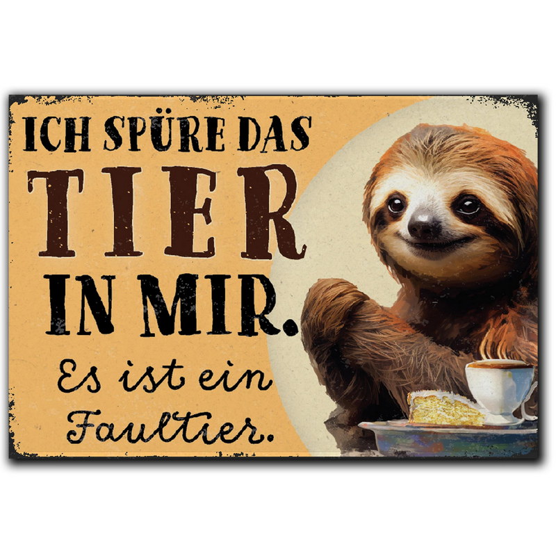 Kühlschrank-Magnet Ich spüre das Tier in mir
