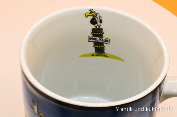 Jumbo Kaffeebecher „Sommer“ von Hösti, humorvolle Meerestiere im bunten Cartoon‑Design