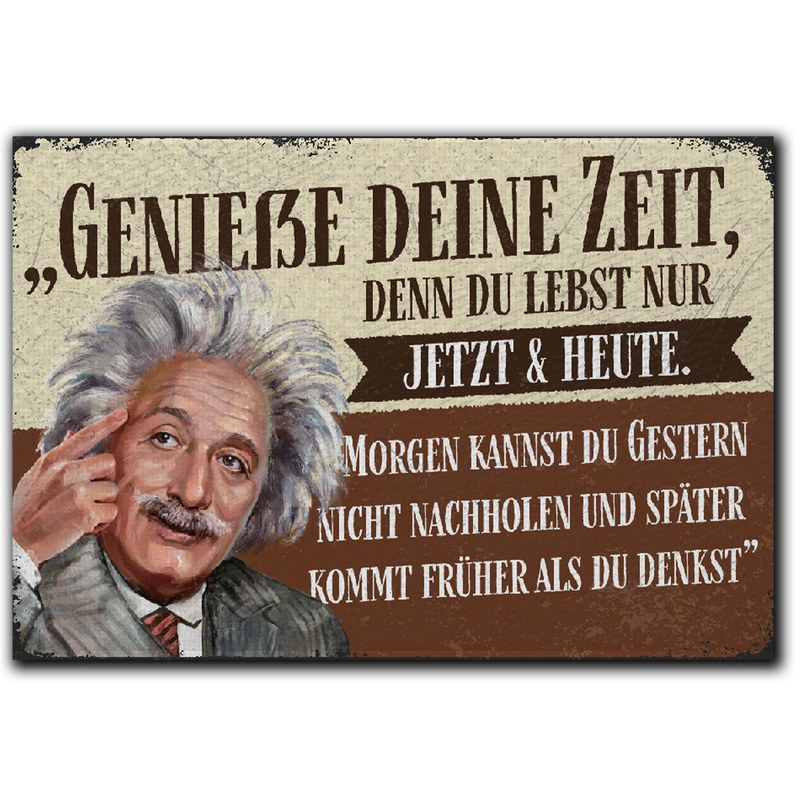 Kühlschrank-Magnet Genieße Deine Zeit - 8 x 5,5 cm